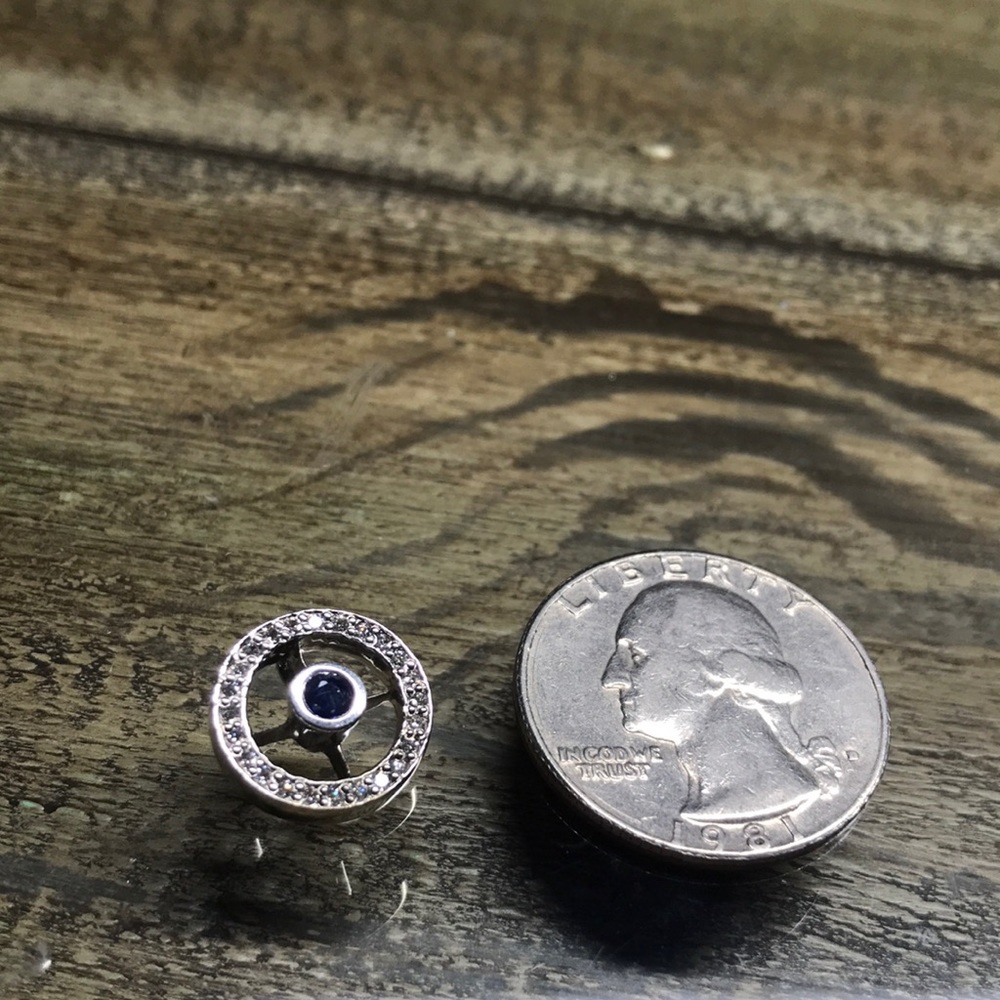 Blue sapphire and diamond